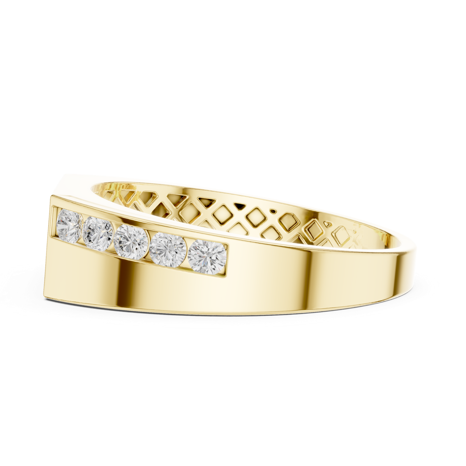 Gold Ring DDLR-389, Yellow Gold, view 3