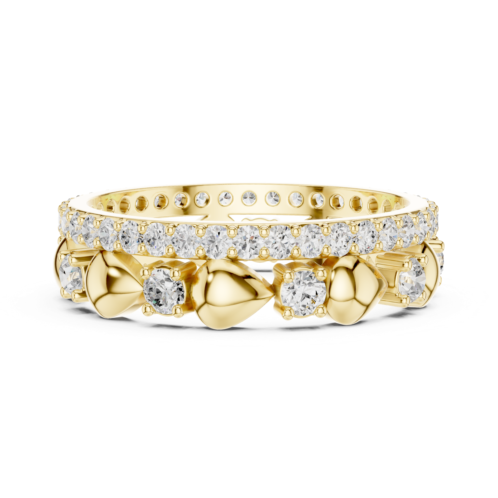 Gold Ring R30, Yellow Gold, view 3
