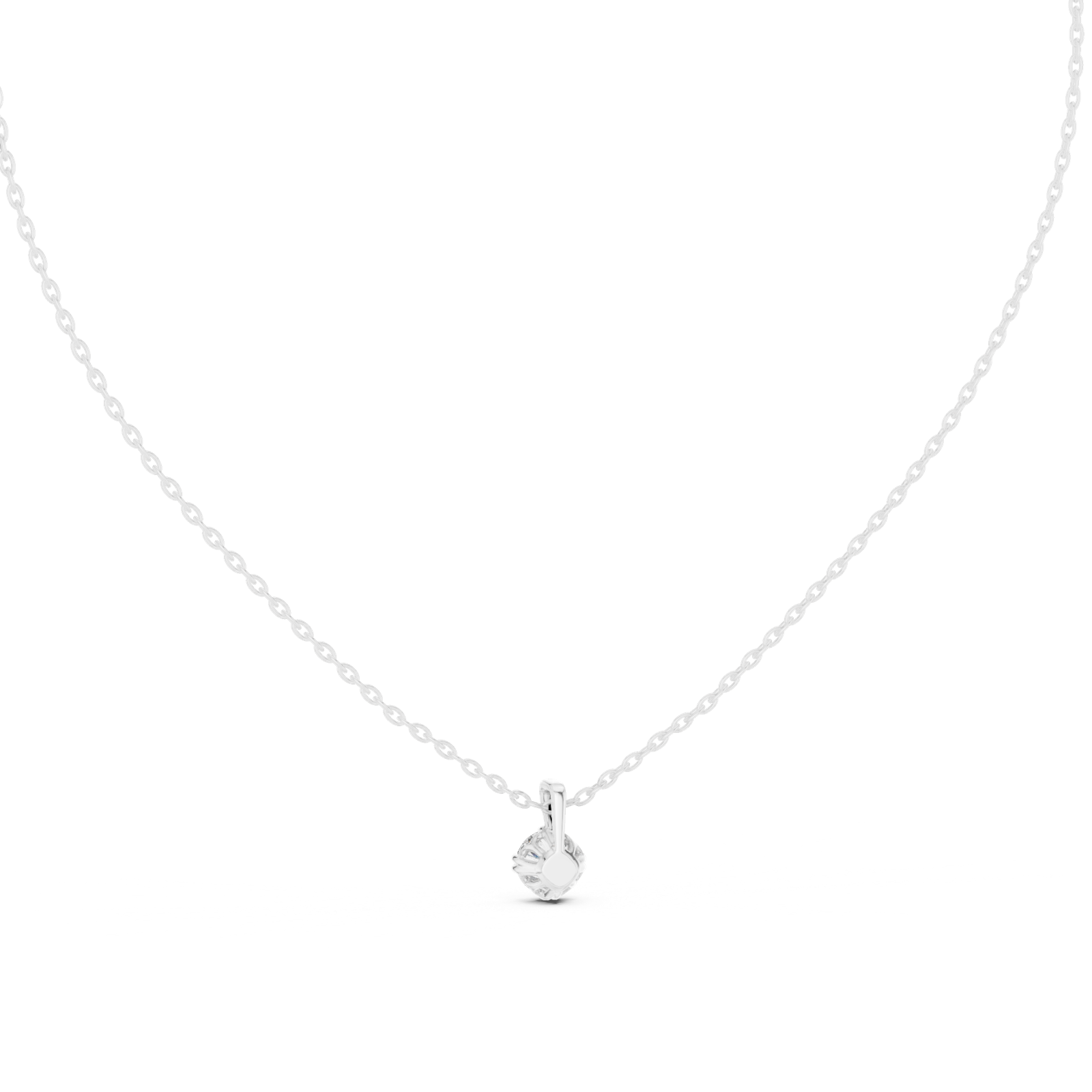 Gold Pendant GPD-0038, White Gold, view 4