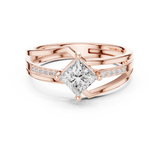 Gold Ring DDLR-475, Rose Gold, view 4