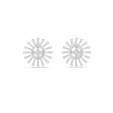 Gold Earrings 12-10007@E, White Gold