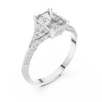 Gold Ring 00001L (46), White Gold, view 2