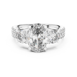 Gold Ring L03-689, White Gold, view 4