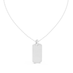 14K Solid Gold Lab Diamond Pendant Necklace, White Gold, view 4