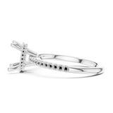 Gold Ring DDLR-177, Round center stone, White Gold, view 3