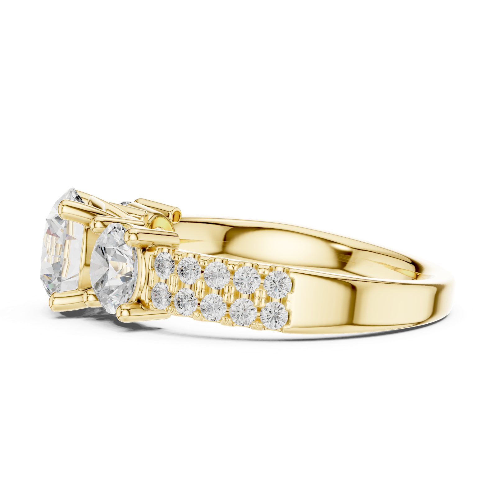 Gold Ring DDLR-715, Yellow Gold, view 3