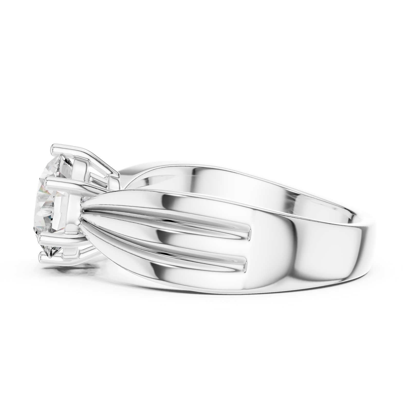 Gold Ring LR-0154, White Gold, view 3