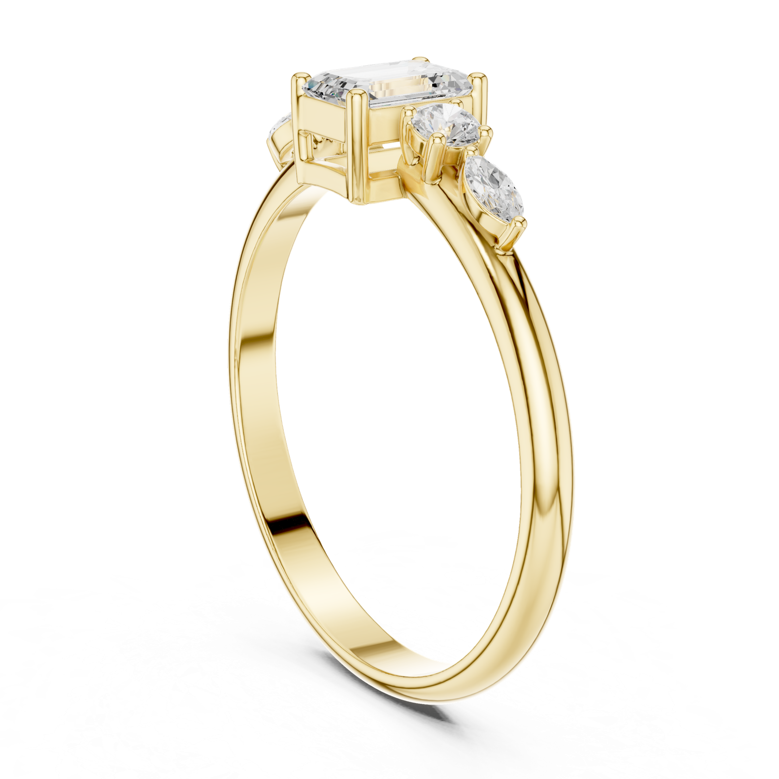 Gold Ring HLR-90, Yellow Gold, view 1