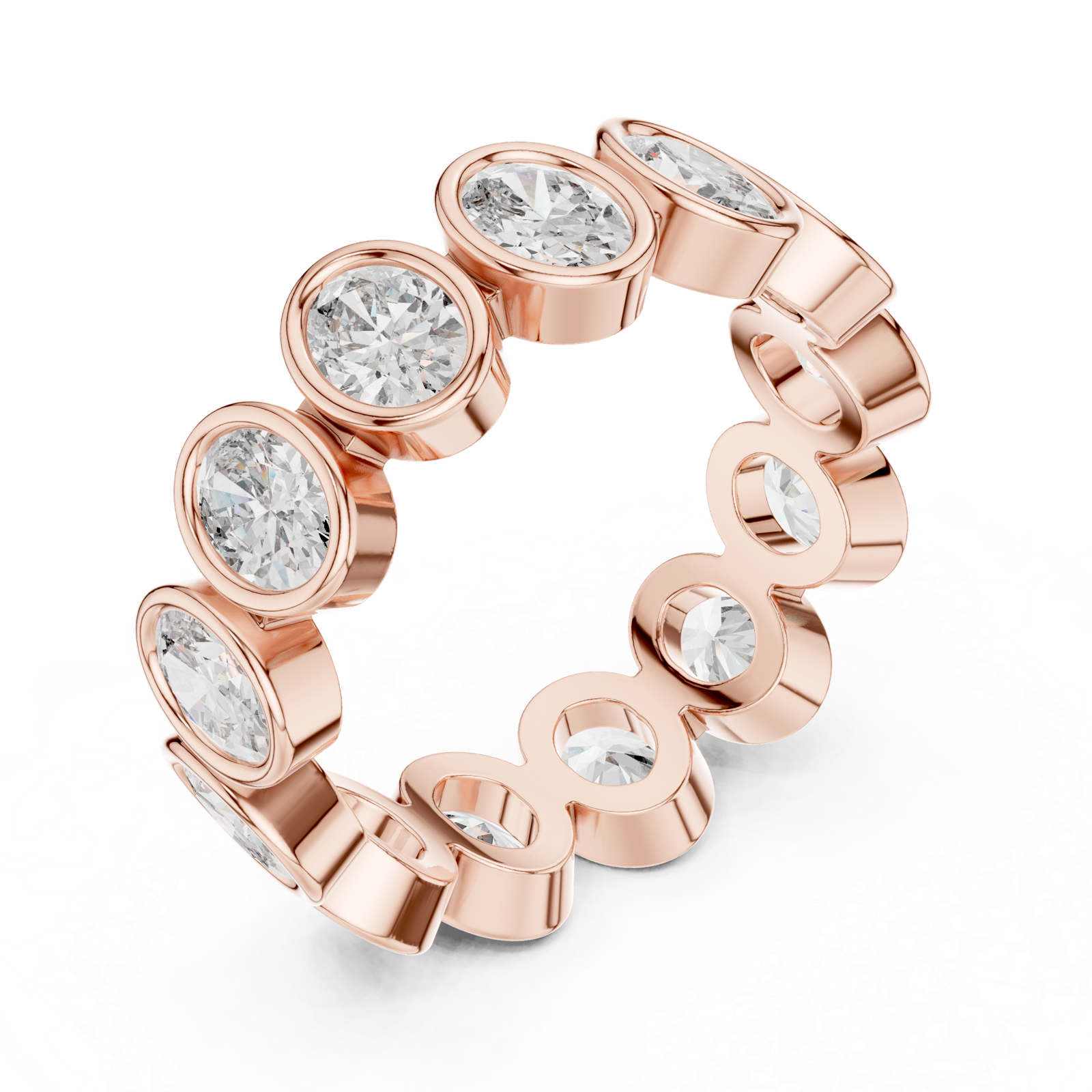 Gold Ring DDLR-221, Rose Gold, view 2