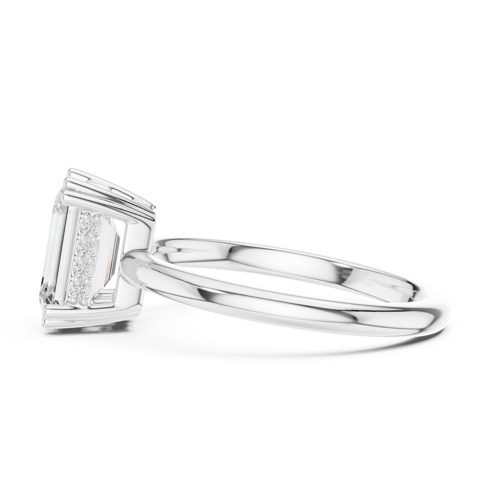 Gold Ring DDLR-925, White Gold, view 3