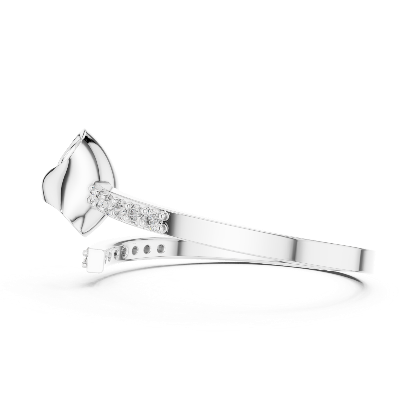 Gold Ring 1 (251), White Gold, view 3