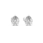 Gold Earrings GER-0363, White Gold, view 4
