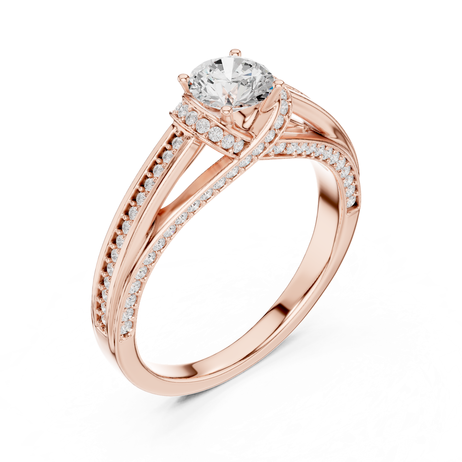 Gold Ring LR-0304, Rose Gold, view 2
