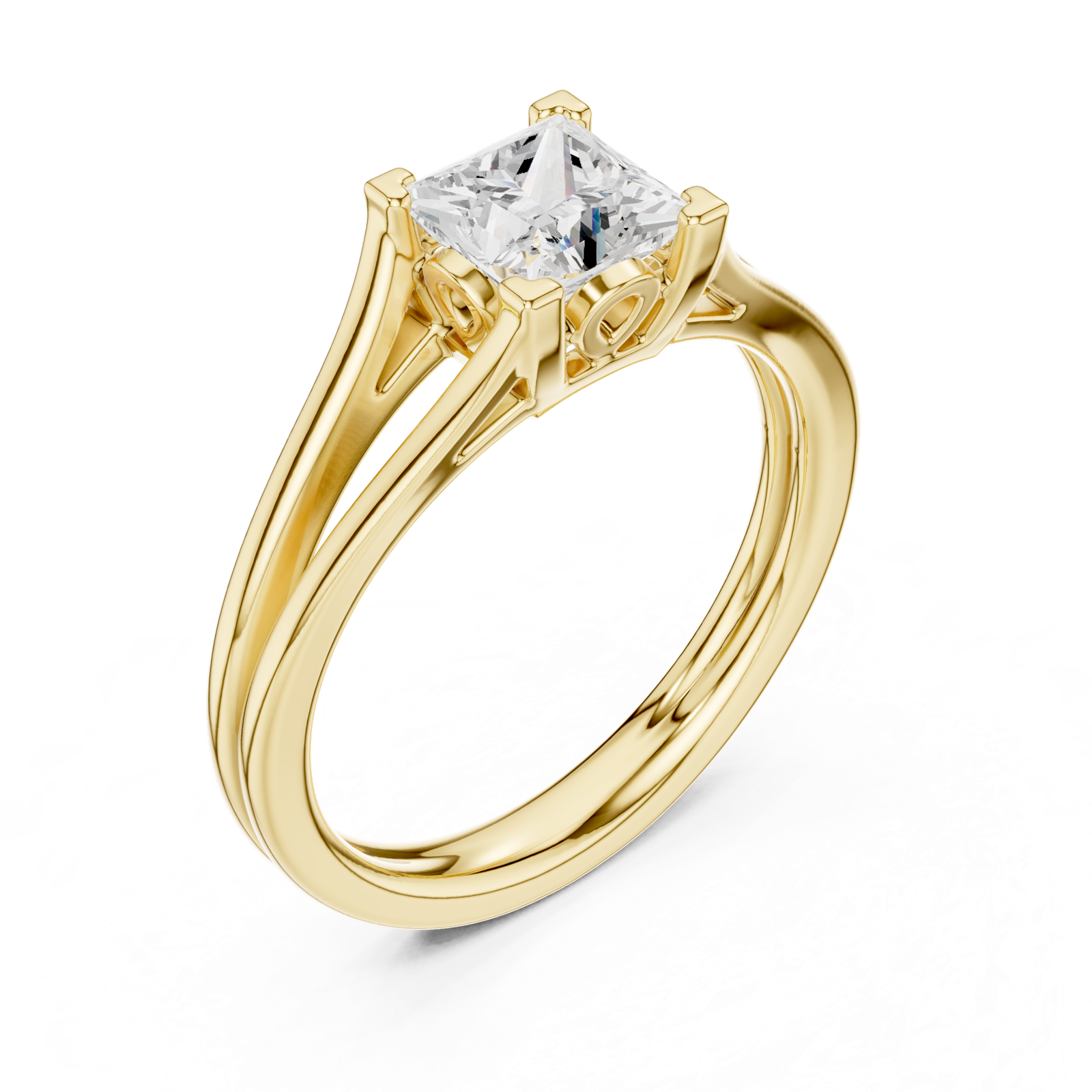 Gold Ring DDLR-571, Yellow Gold, view 2