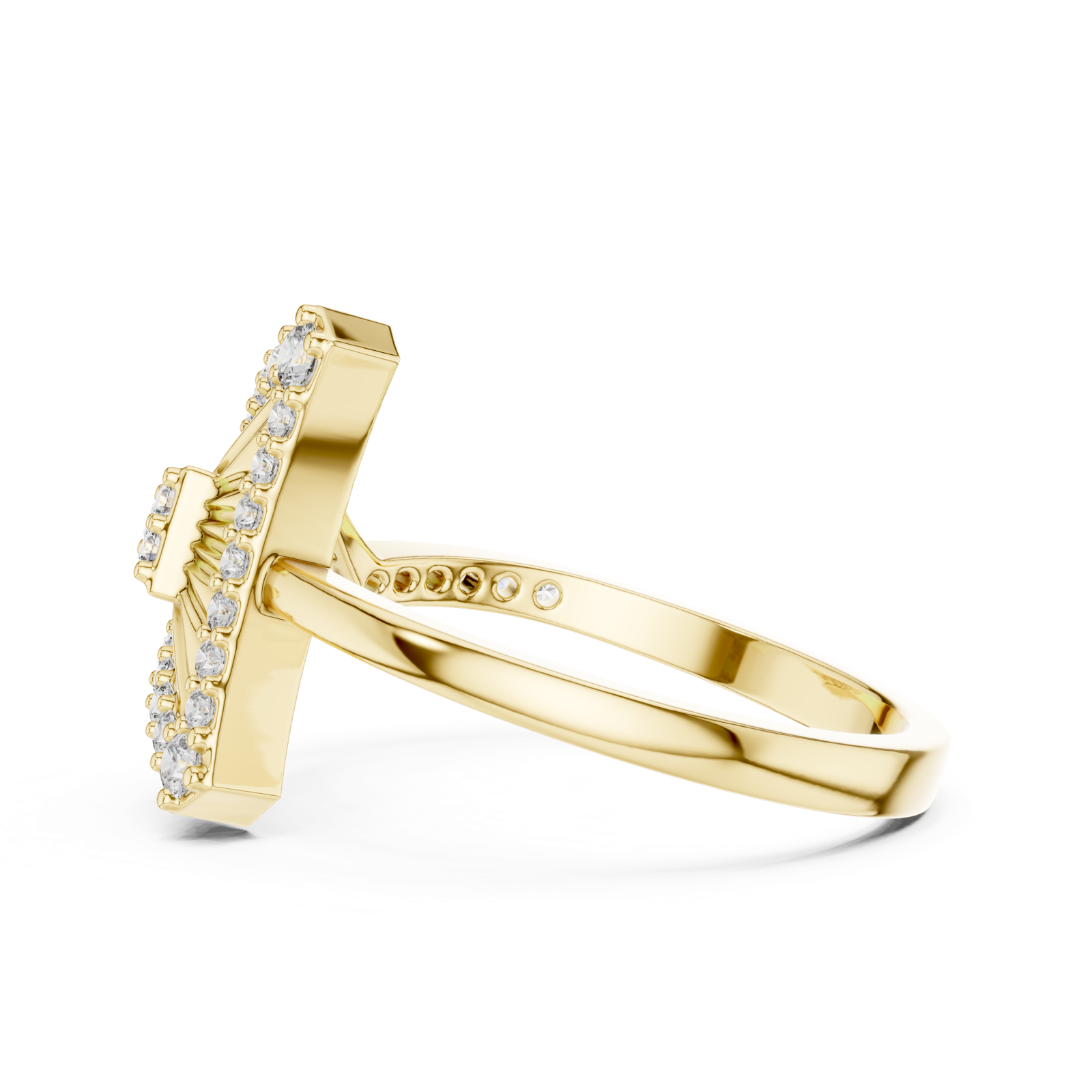 Gold Ring LR-01 (87), Yellow Gold, view 3
