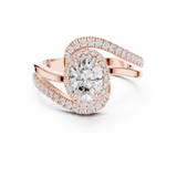Gold Ring DDLR-319, Rose Gold, view 4