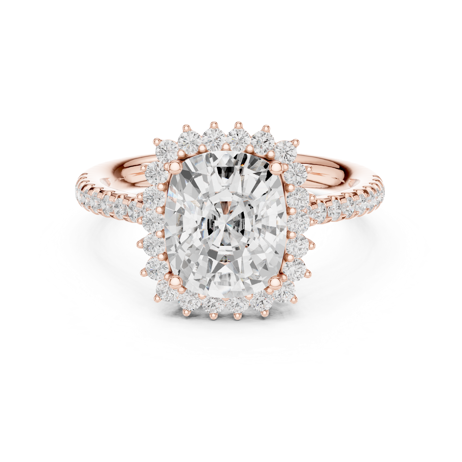 Gold Ring DDLR-732, Rose Gold, view 4