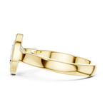 Gold Jewelry L36-3, Oval center stone, Yellow Gold, view 3