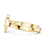 Gold Jewelry L36-3, Oval center stone, Yellow Gold, view 3
