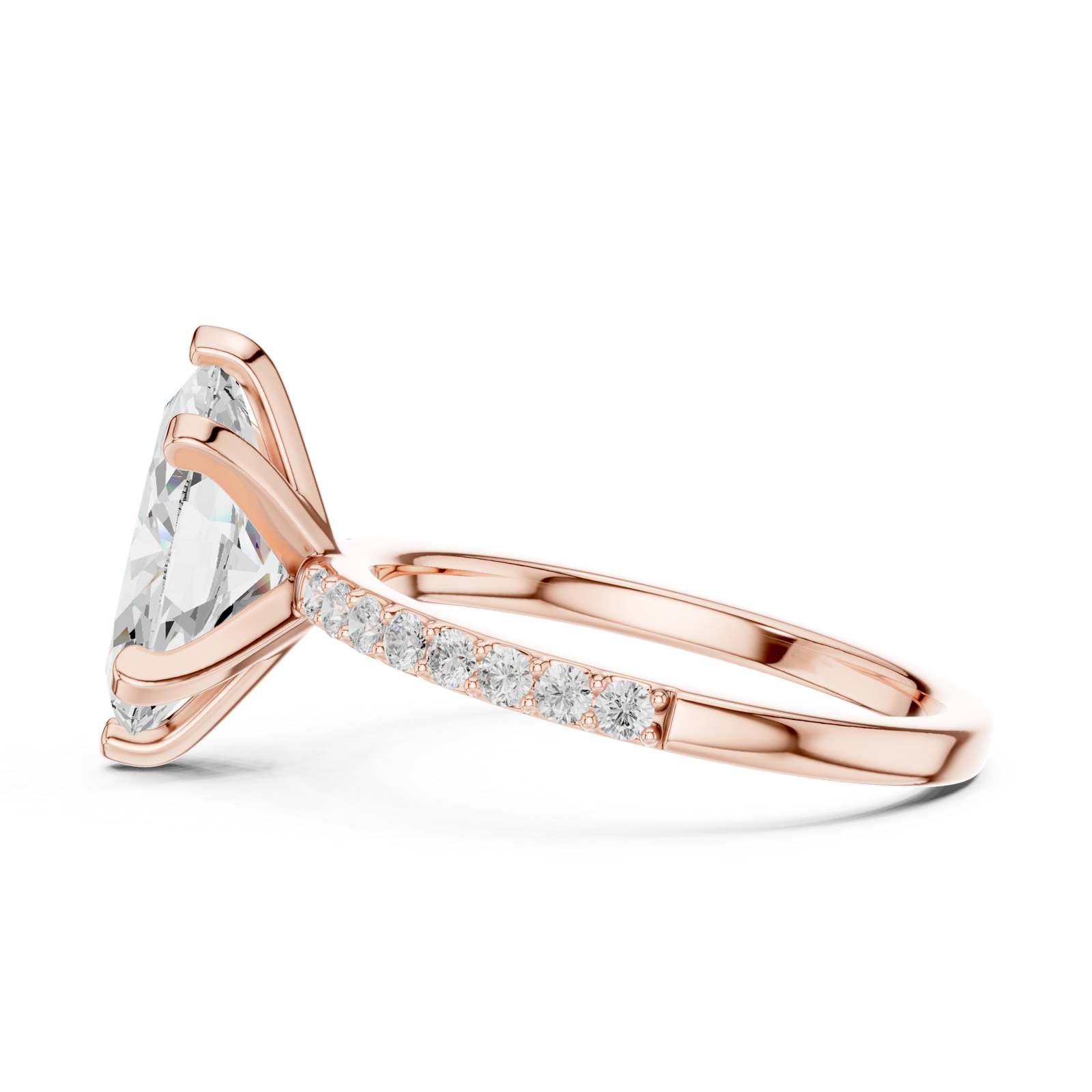 Gold Ring DDLR-887, Rose Gold, view 3