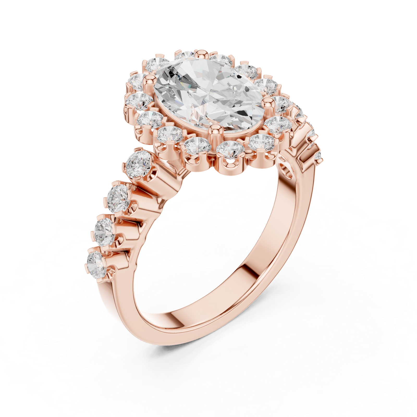 Gold Ring DDLR-365, Rose Gold, view 2