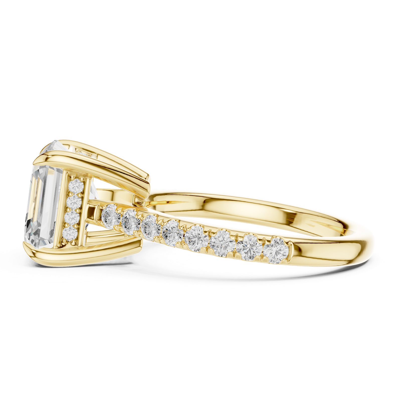 Gold Ring DDLR-1031, Yellow Gold, view 3