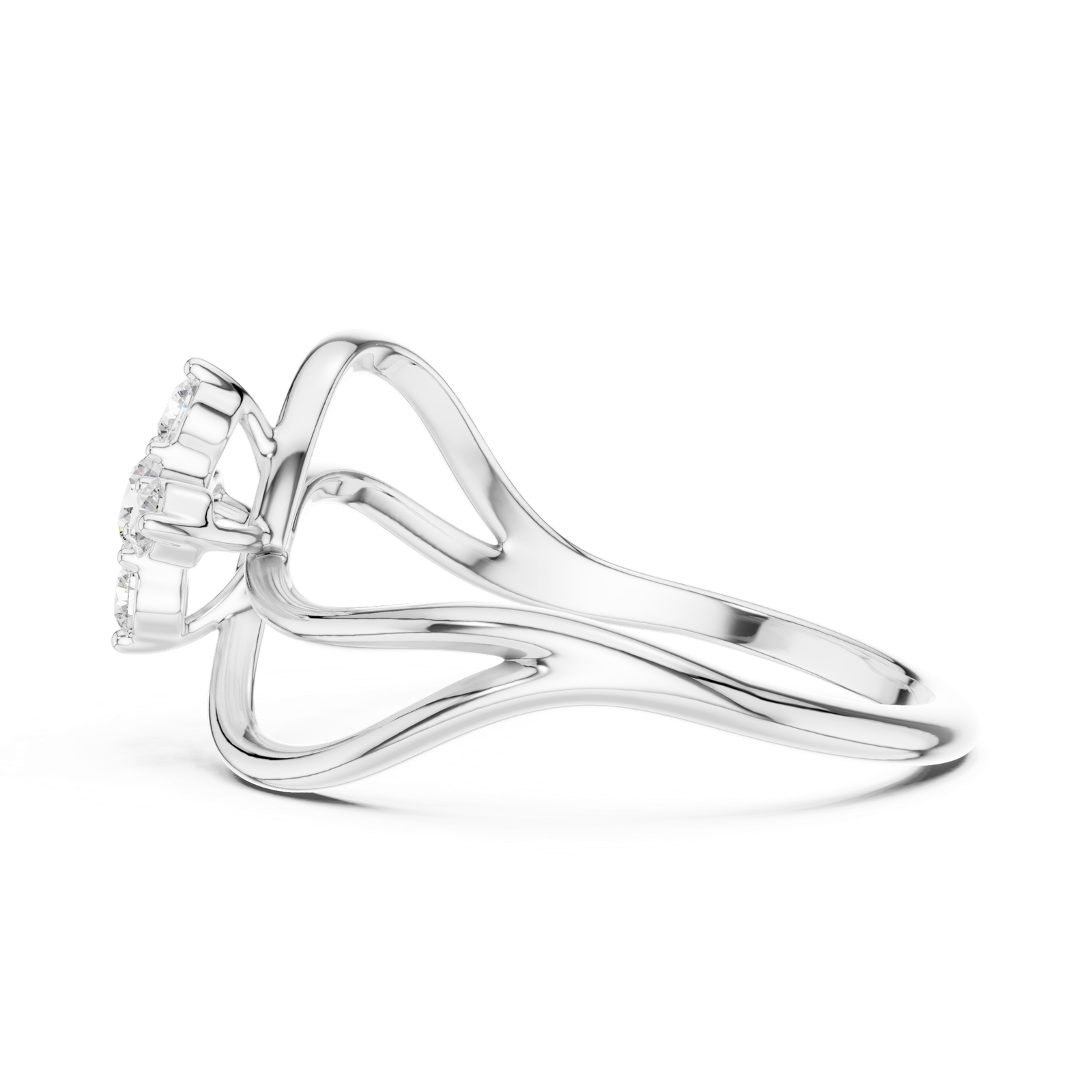 Gold Ring SBWR(58), White Gold, view 3