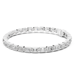 14K Solid Gold Lab Diamond Bracelet, White Gold, view 1