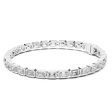 14K Solid Gold Lab Diamond Bracelet, White Gold, view 1