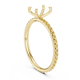 Gold Jewelry L36-15, Oval center stone, Yellow Gold, view 1