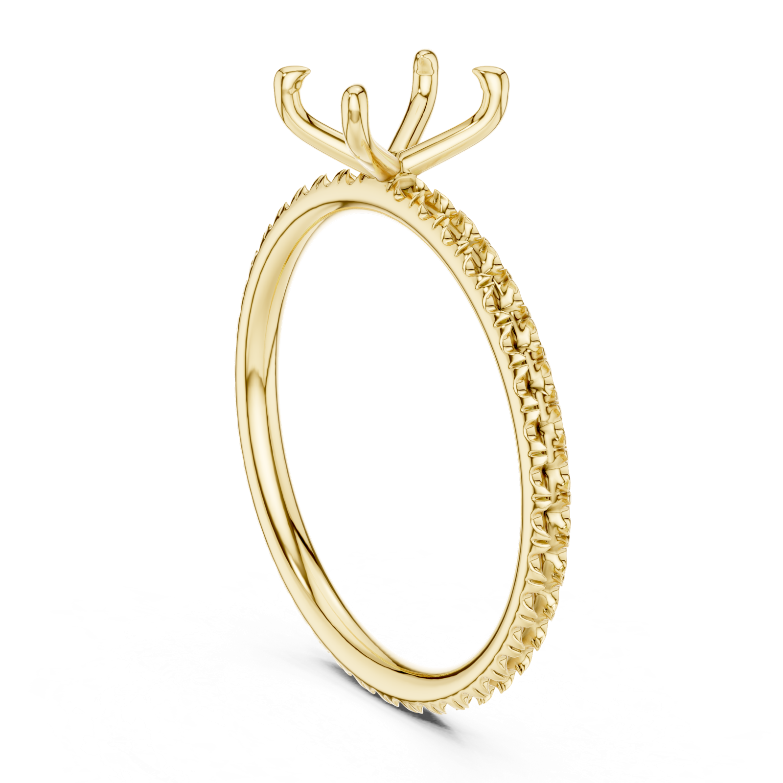 Gold Jewelry L36-15, Oval center stone, Yellow Gold, view 1