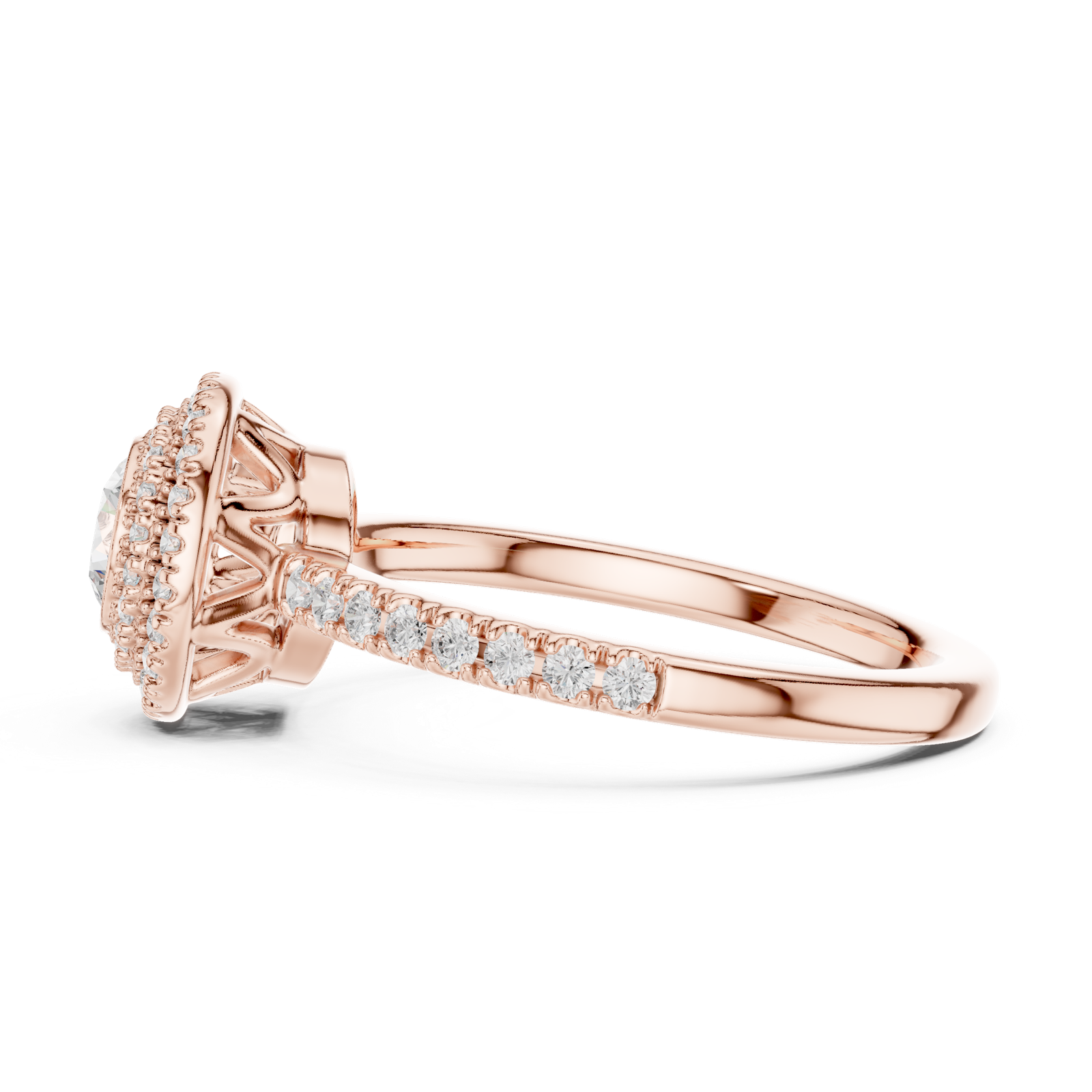 Gold Ring LR-0246, Rose Gold, view 3
