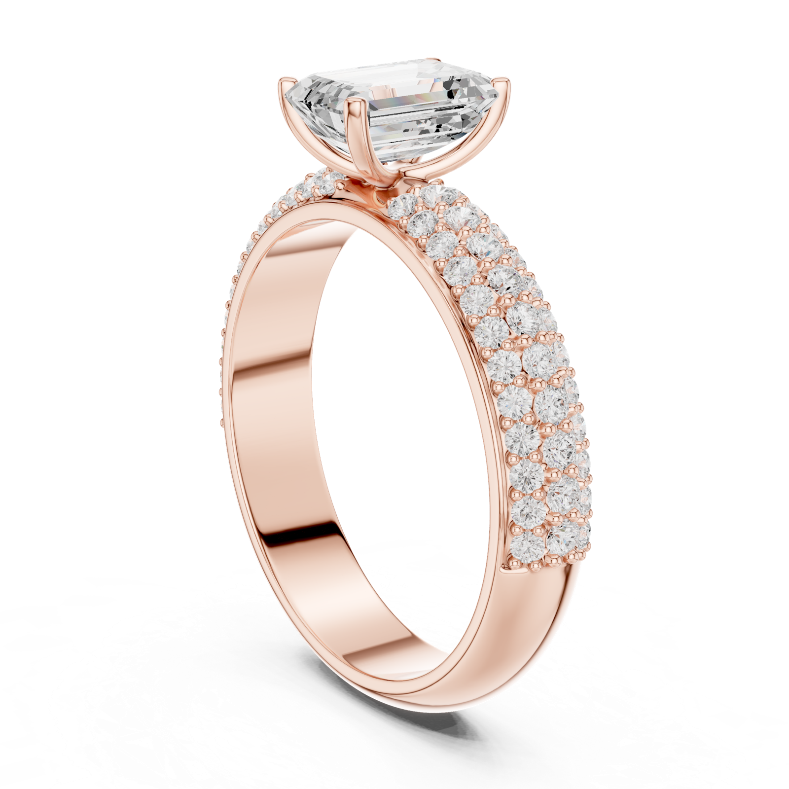 Gold Ring DDLR-1066, Rose Gold, view 1