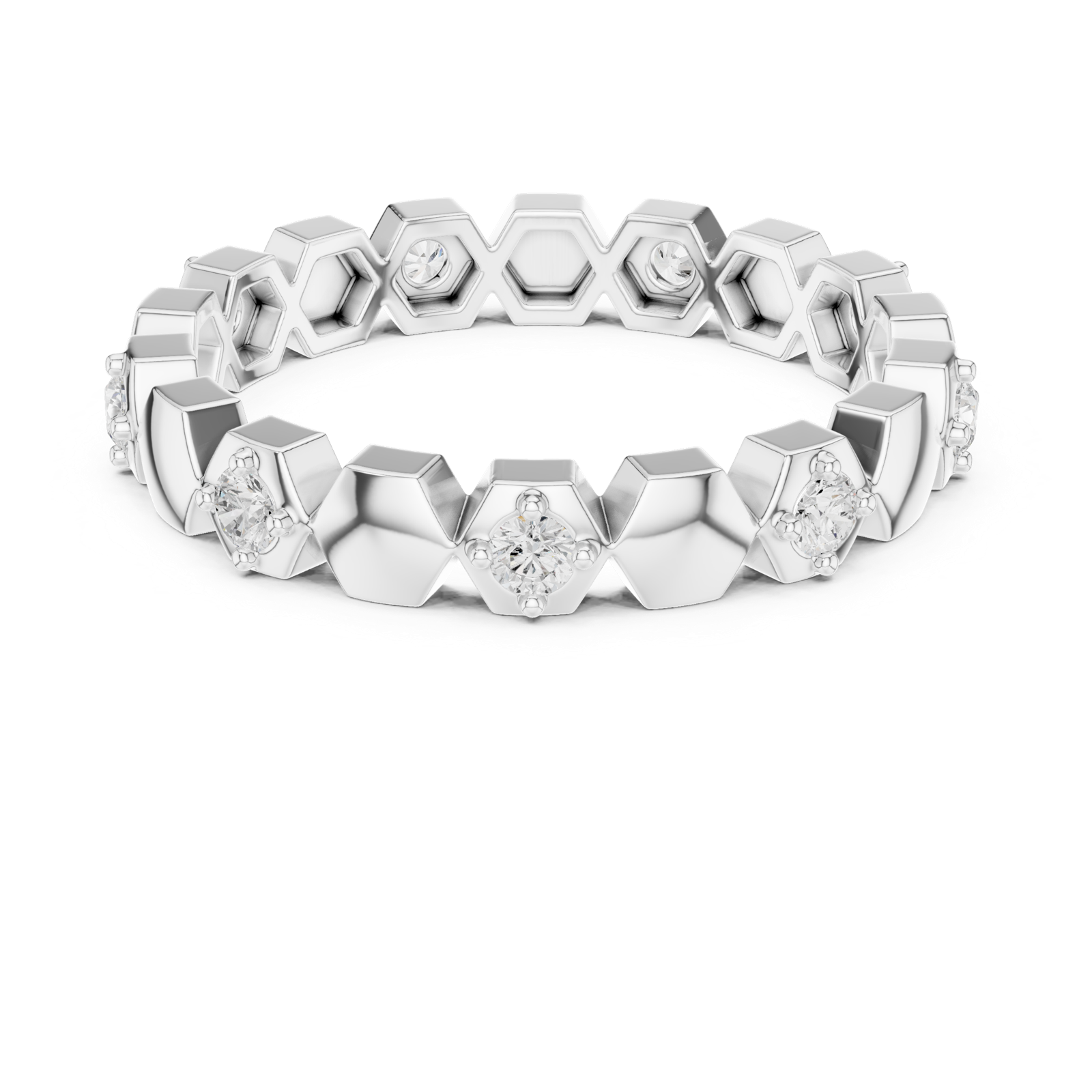 Gold Ring L22-R5, White Gold, view 4