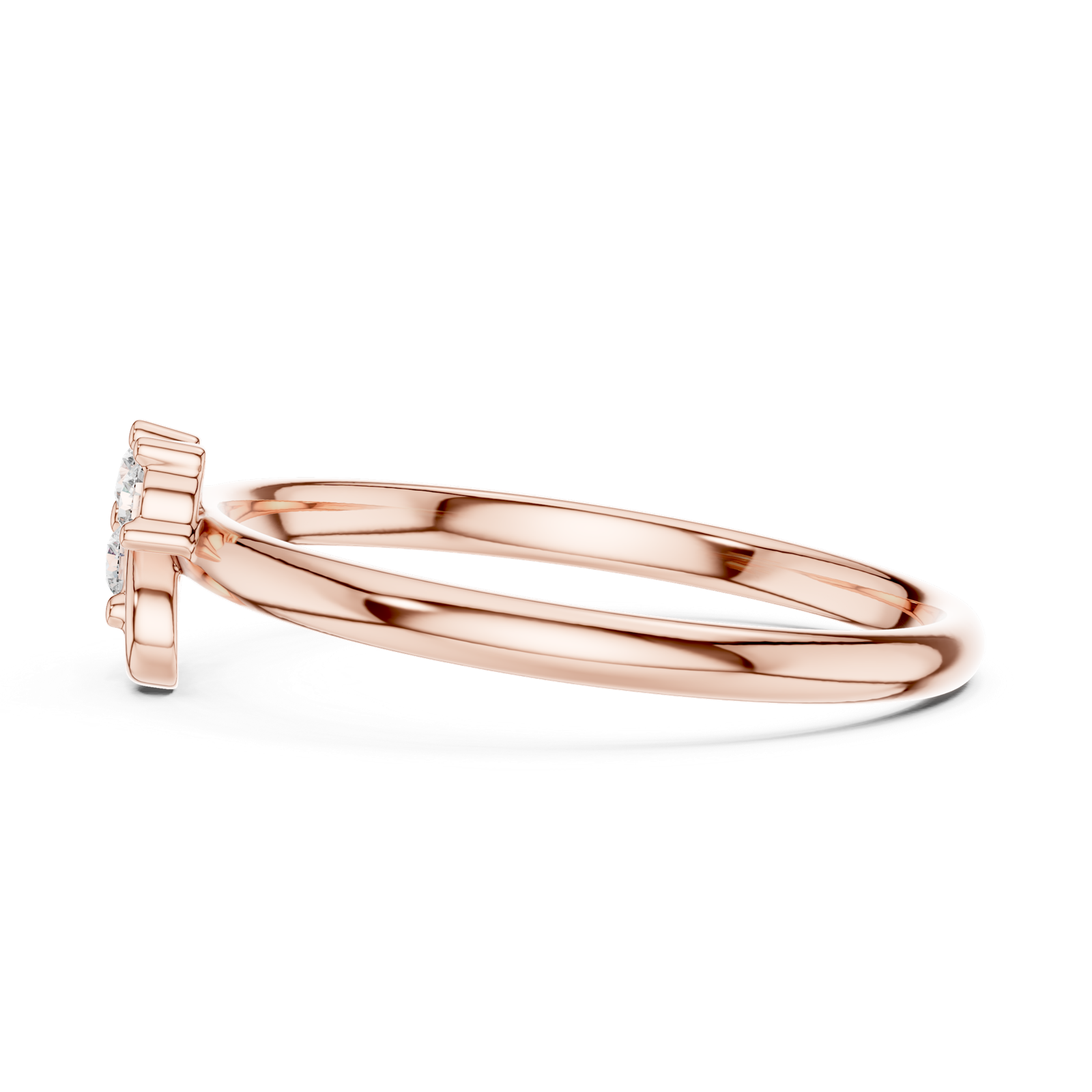 Gold Ring 1 (360), Rose Gold, view 3