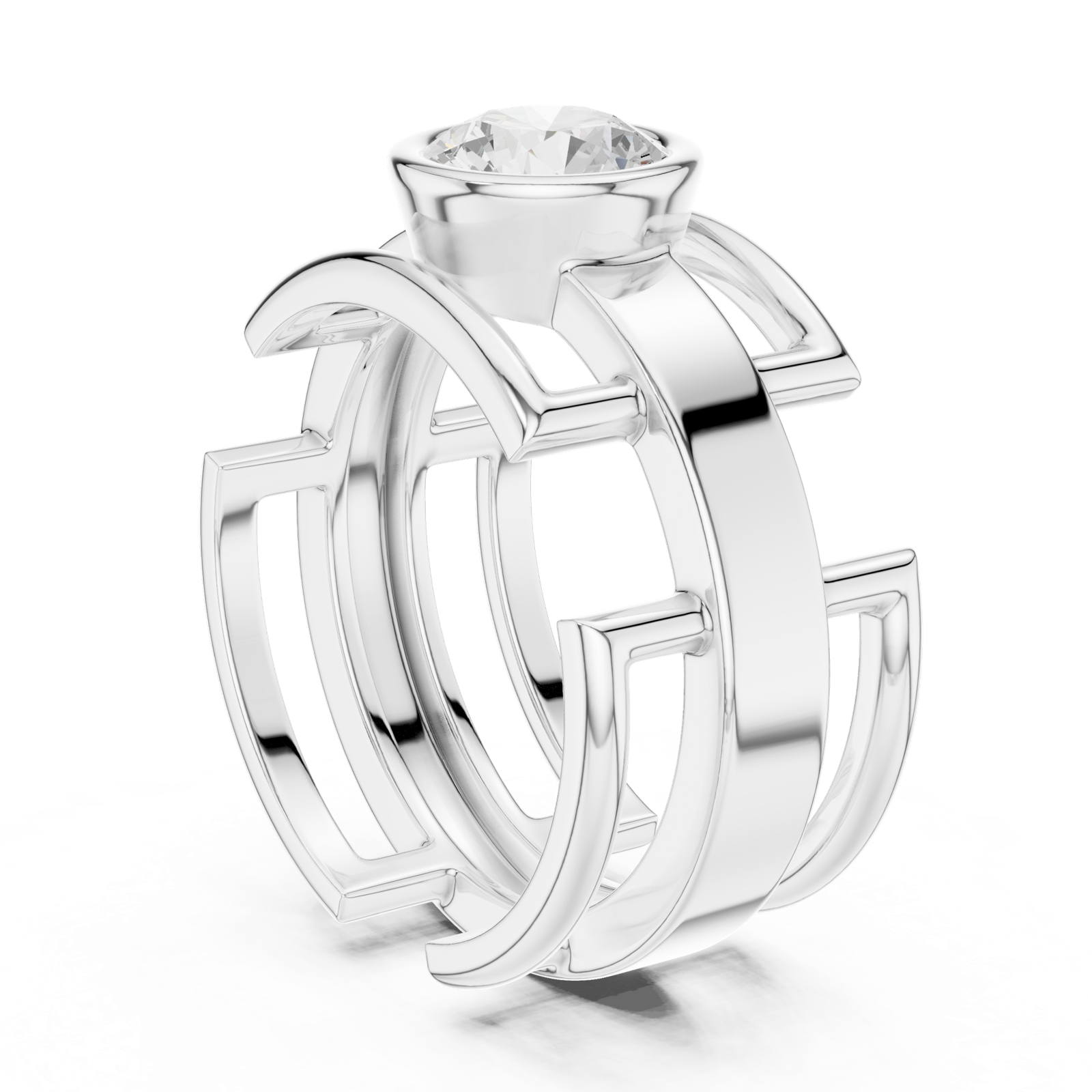 Gold Ring SBMR(6), White Gold