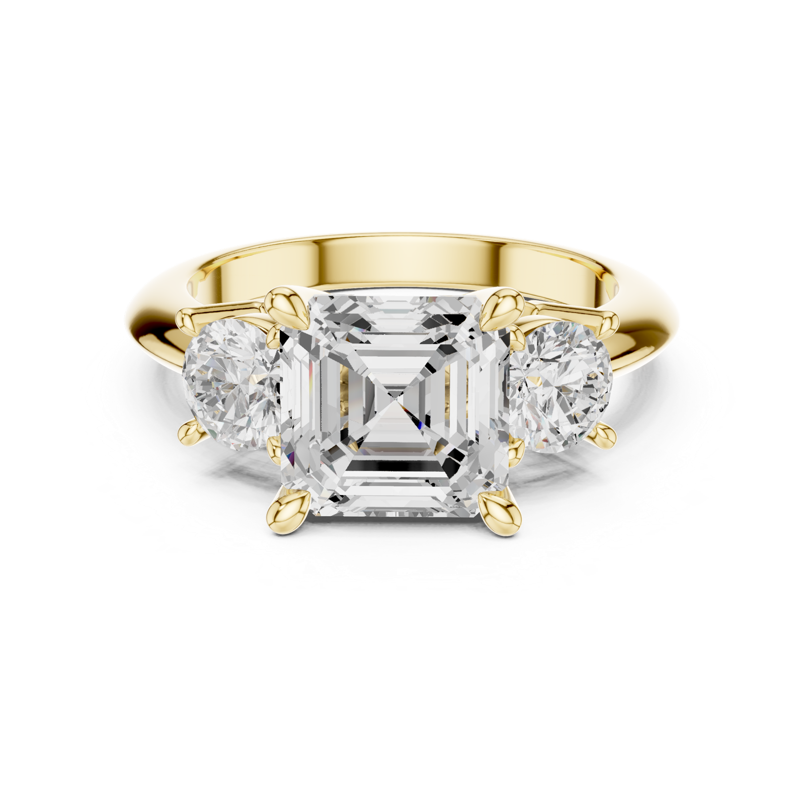 Gold Ring DDLR-899, Yellow Gold, view 4
