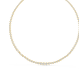 14K Solid Gold Lab Diamond Tennis Necklace, Yellow Gold, view 2