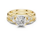 Gold Ring DDLR-299, Cushion center stone, Yellow Gold, view 4