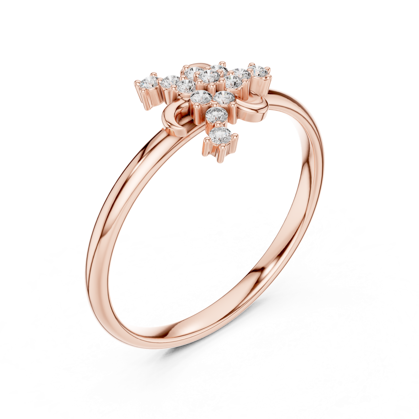 Gold Ring Ledis Ring, Rose Gold, view 2