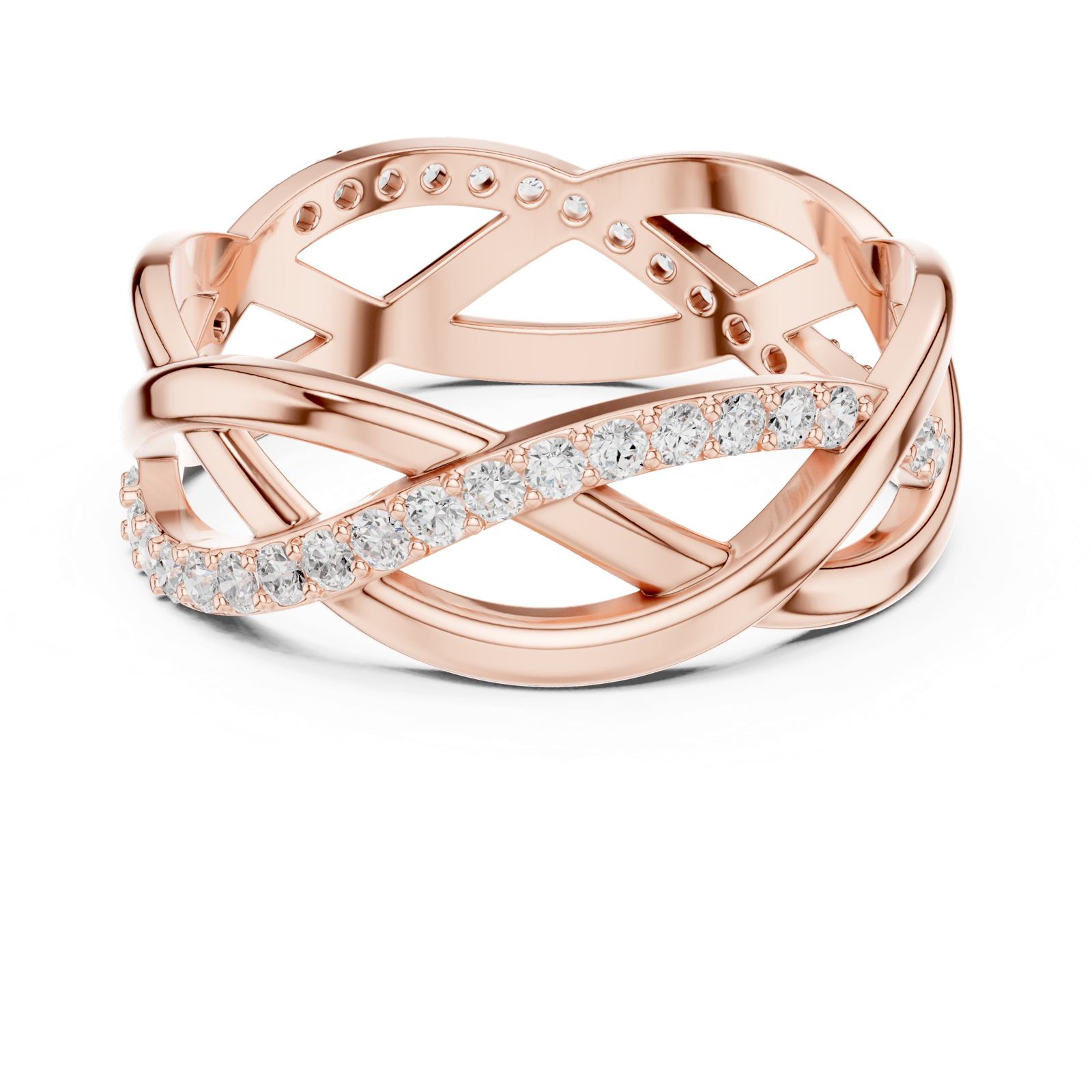 Gold Ring L22-R8, Rose Gold, view 4