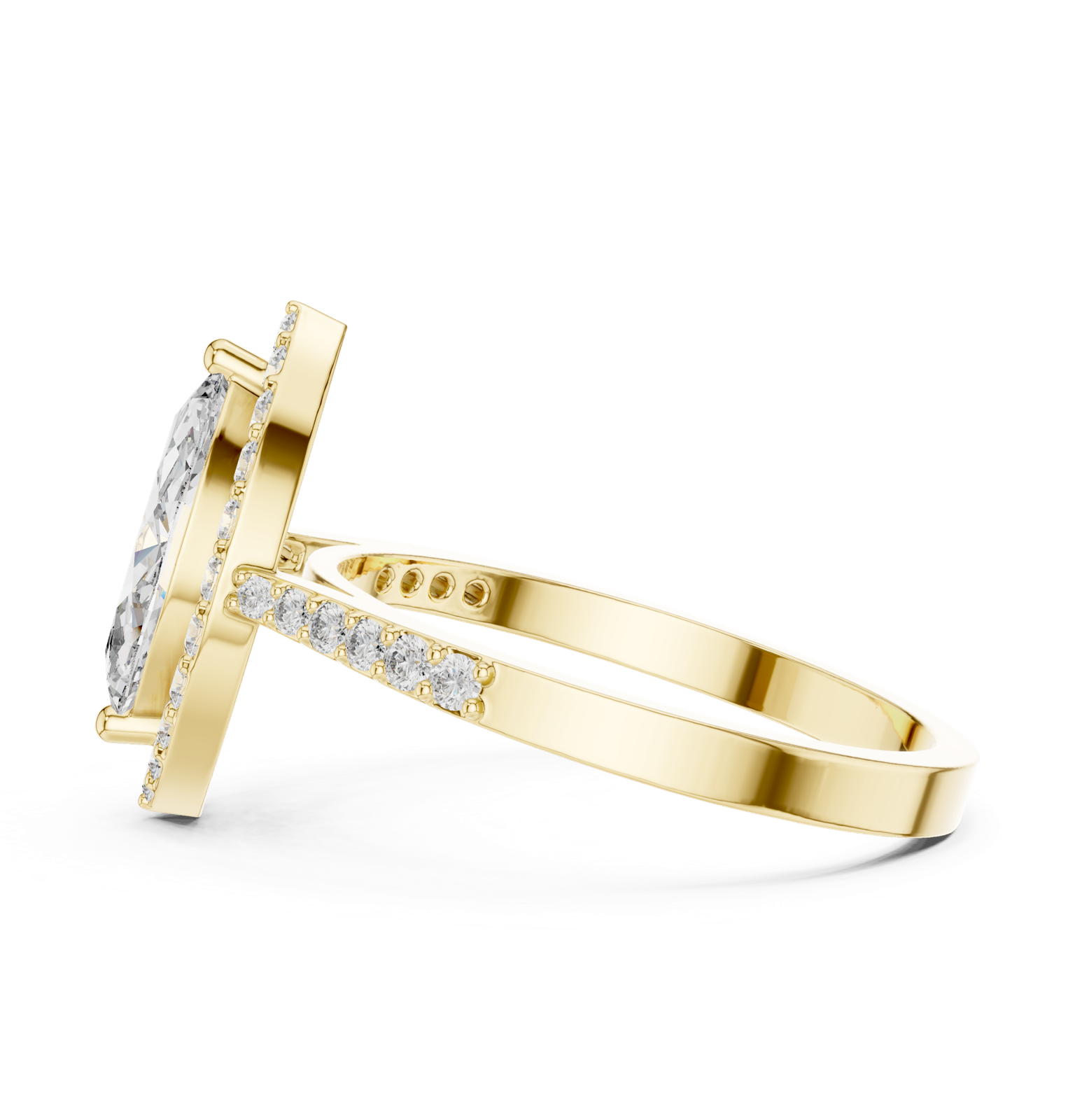 Gold Ring ALR-100, Yellow Gold, view 3