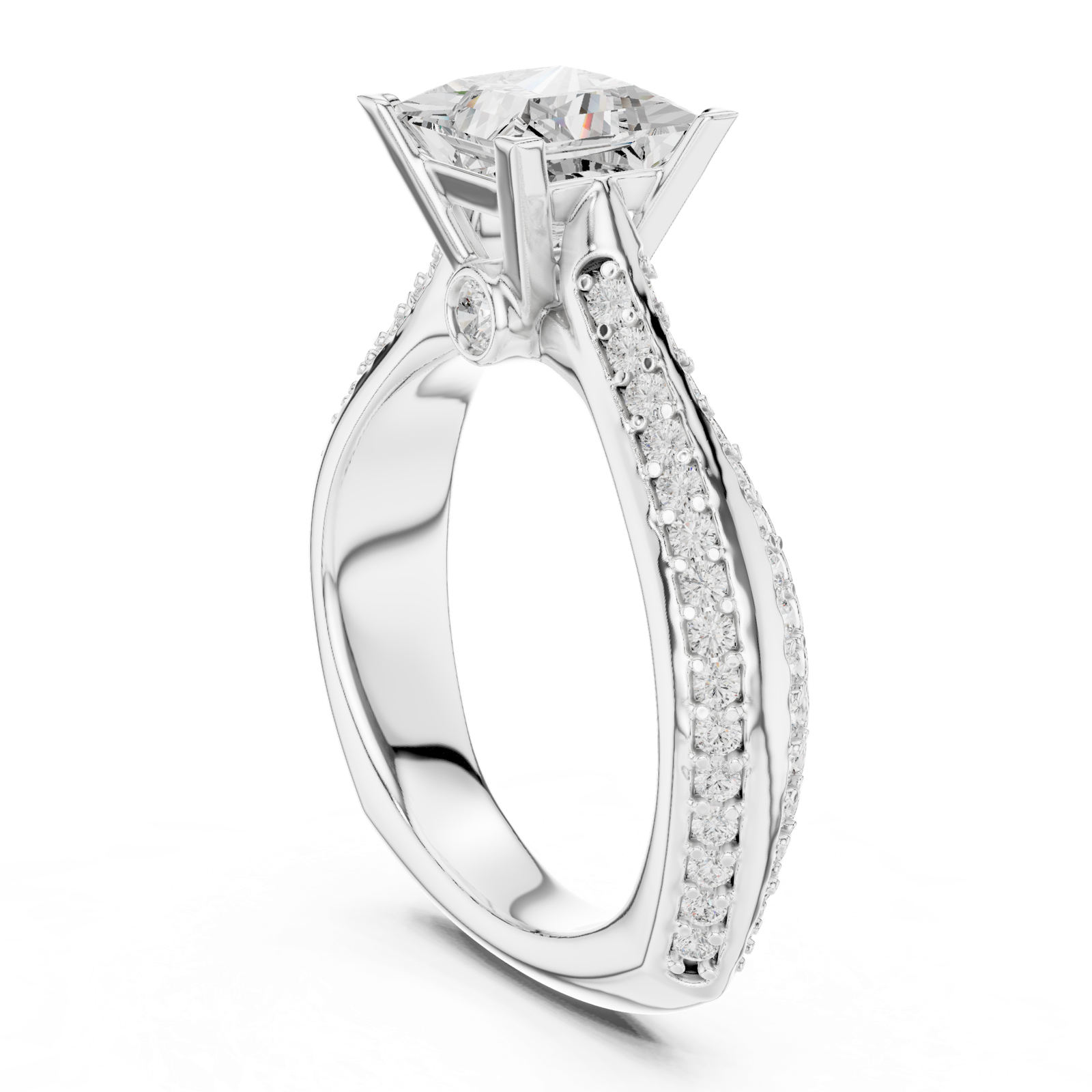 Gold Ring LR-0280, White Gold