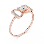 Gold Ring HLR-198, Rose Gold, view 2