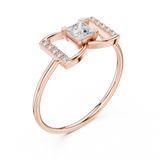 Gold Ring HLR-198, Rose Gold, view 2