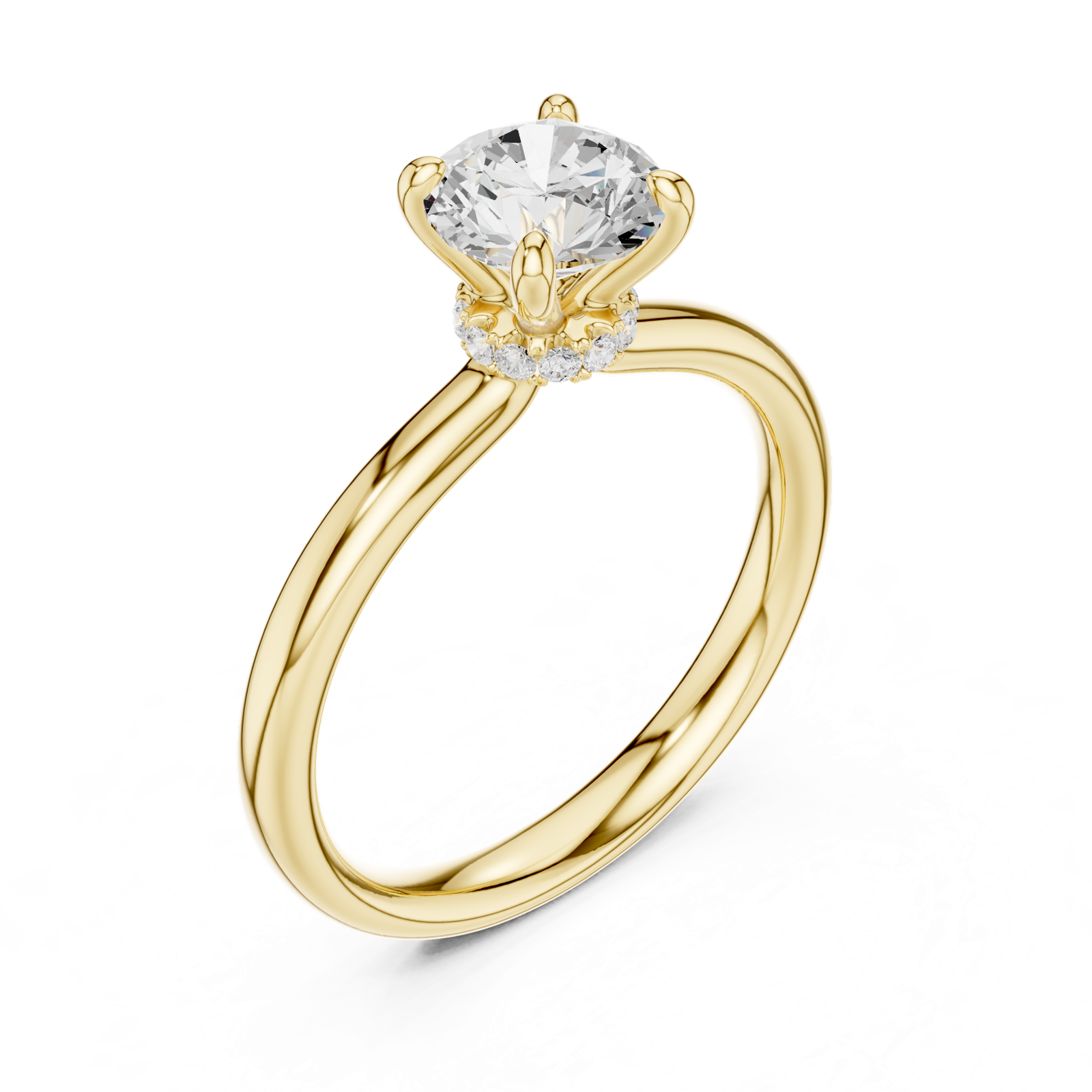 Gold Ring DDLR-644, Yellow Gold, view 2