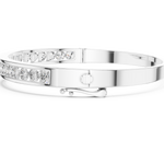 14K Solid Gold Lab Diamond Bracelet, White Gold, view 3