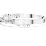 14K Solid Gold Lab Diamond Bracelet, White Gold, view 3