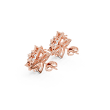 Gold Earrings ALJER-492, Rose Gold, view 2