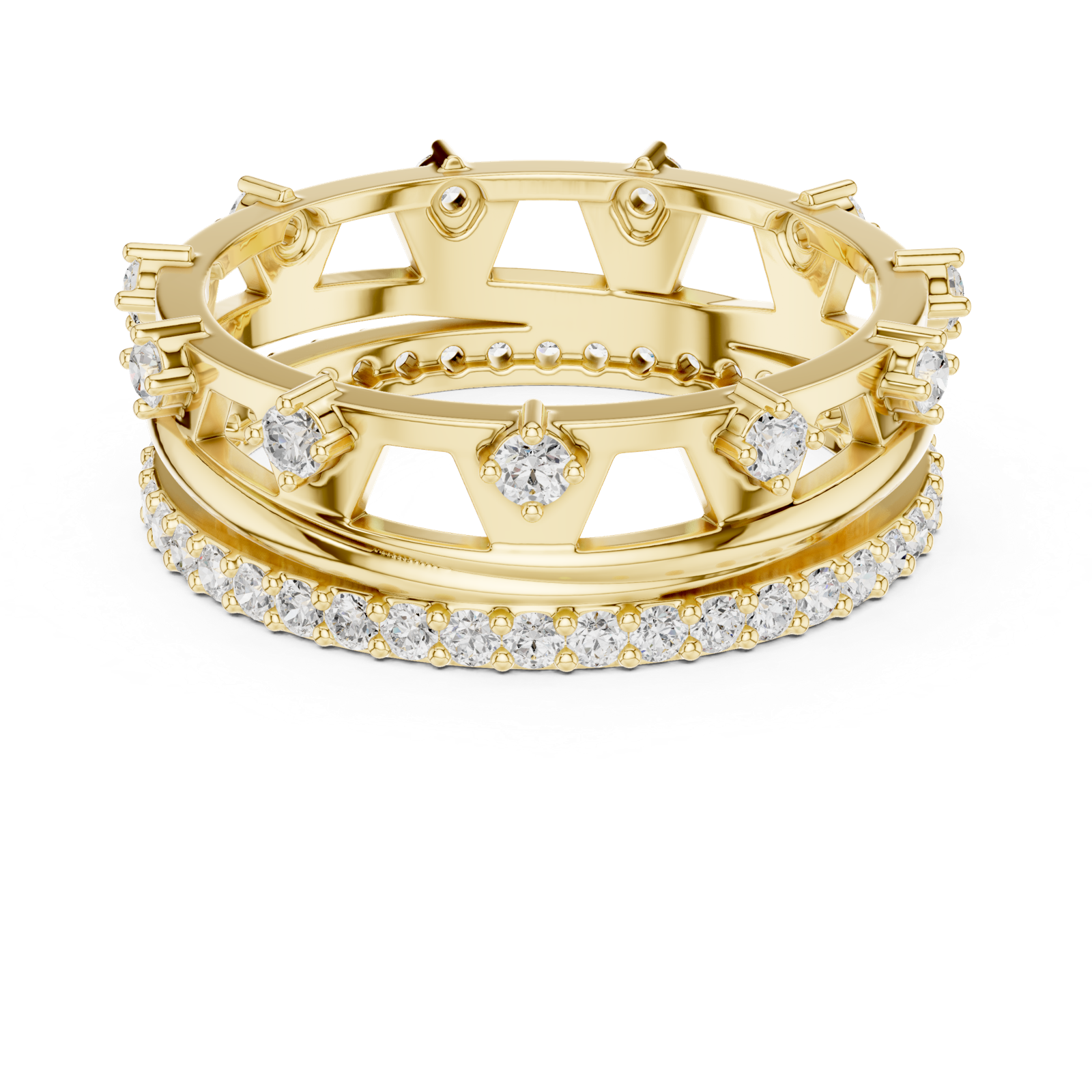 Gold Ring R24, Yellow Gold, view 4